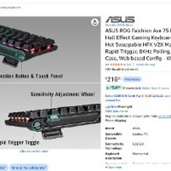 Геймерская клавиатура Asus ROG Falchion Ace - фото 2