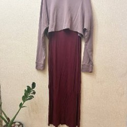 Платье тёмно-красное H&M - фото 2