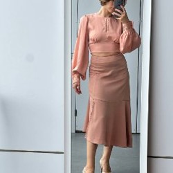 Платье комбинация серо-розовое ASOS - фото 5