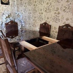 Раздвижной обеденный стол с 6 стульями - фото 8