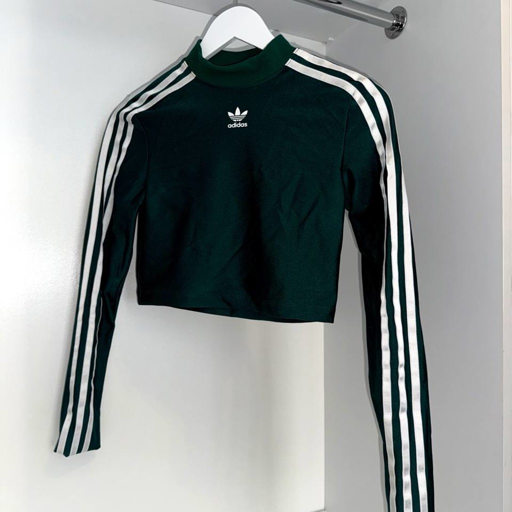Adidas Three Stripes Cropped Long Sleeve