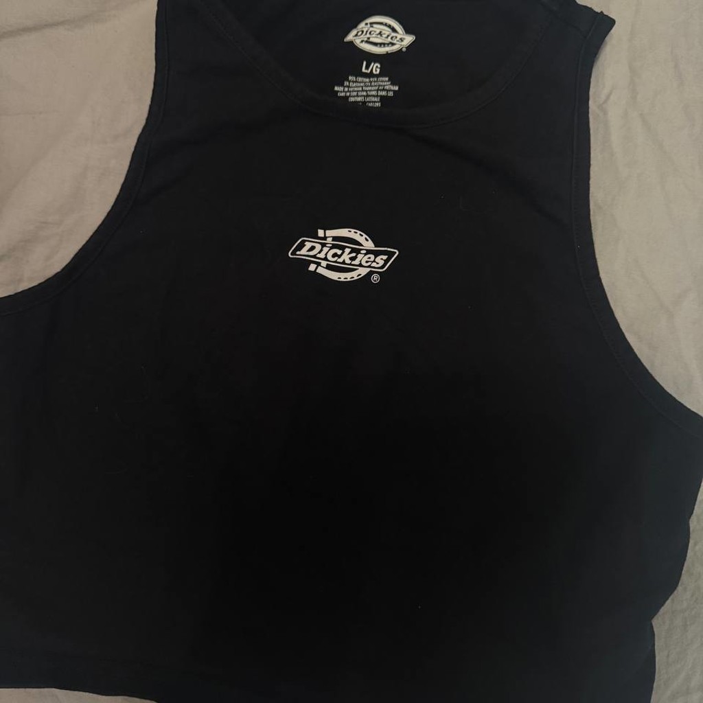 Cropped Tank Top Black