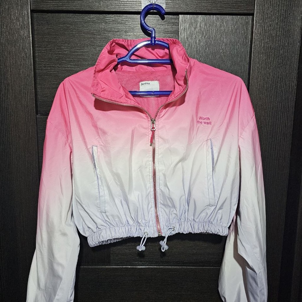 Ветровка Bershka Windbreaker Ombre Pink