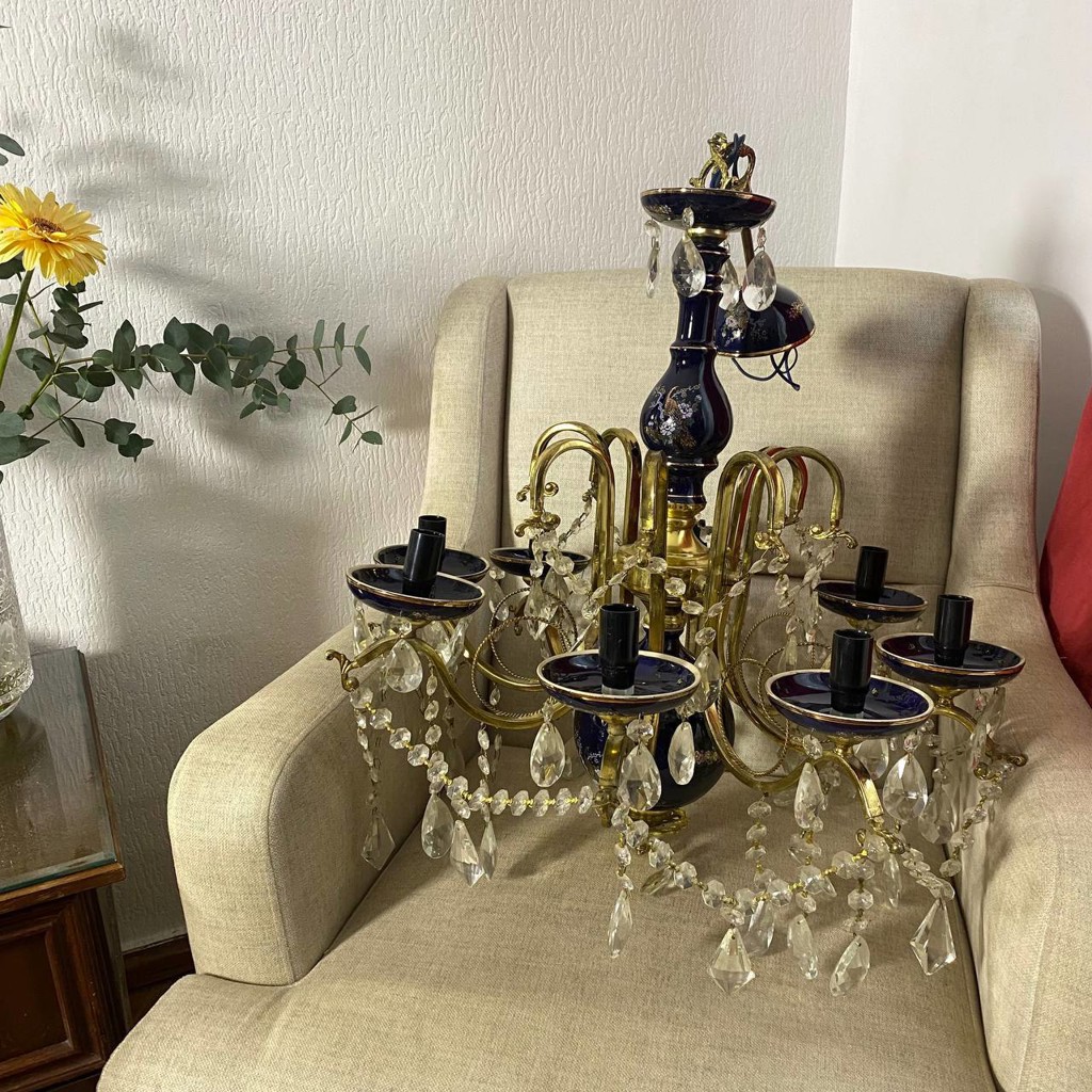 Винтажная люстра в стиле Chinoiserie