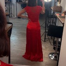 Платье атласное - фото 3