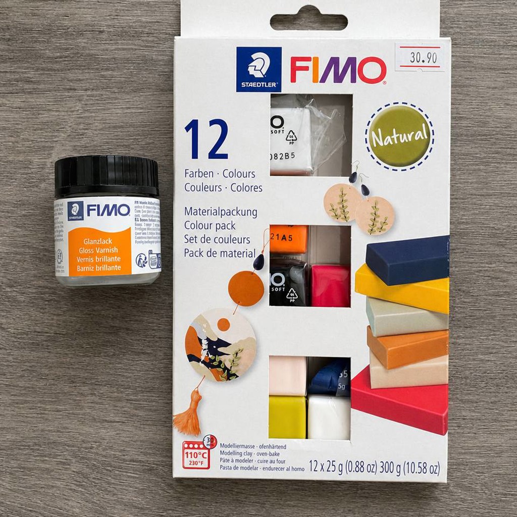 Набор полимерной глины FIMO Soft и лака FIMO Gloss Varnish