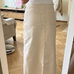 Бежевая джинсовая юбка H&M - фото 9