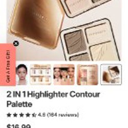 Judy Doll 2 IN 1 Highlighter Contour Palette - фото 2