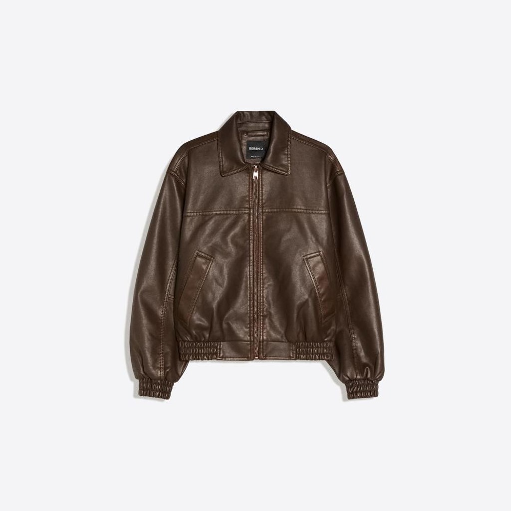 Кожаная куртка Bershka