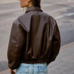 Кожаная куртка Bershka - фото 4