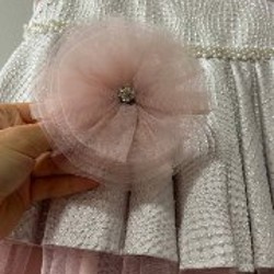 Розовое детское платье - фото 3