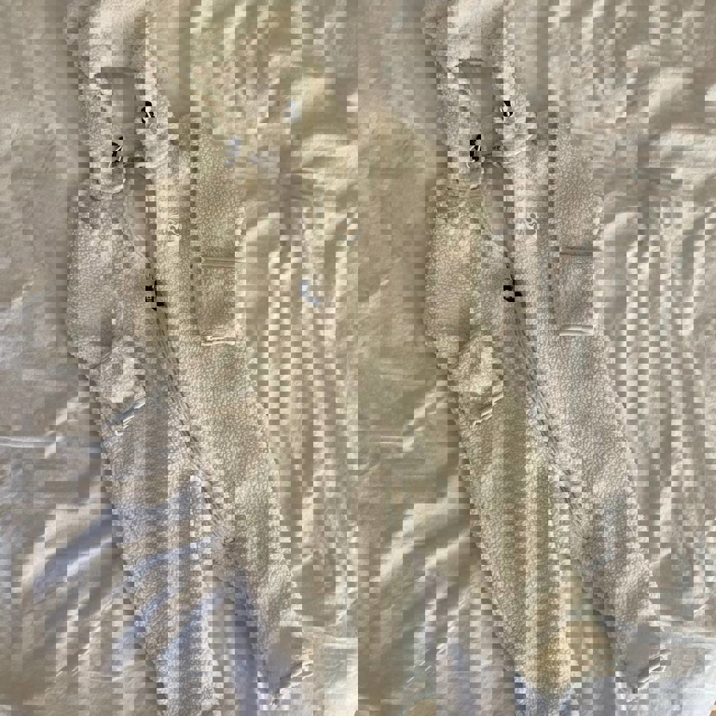 Белый флисовый комбинезон