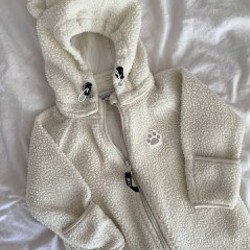 Белый флисовый комбинезон - фото 2