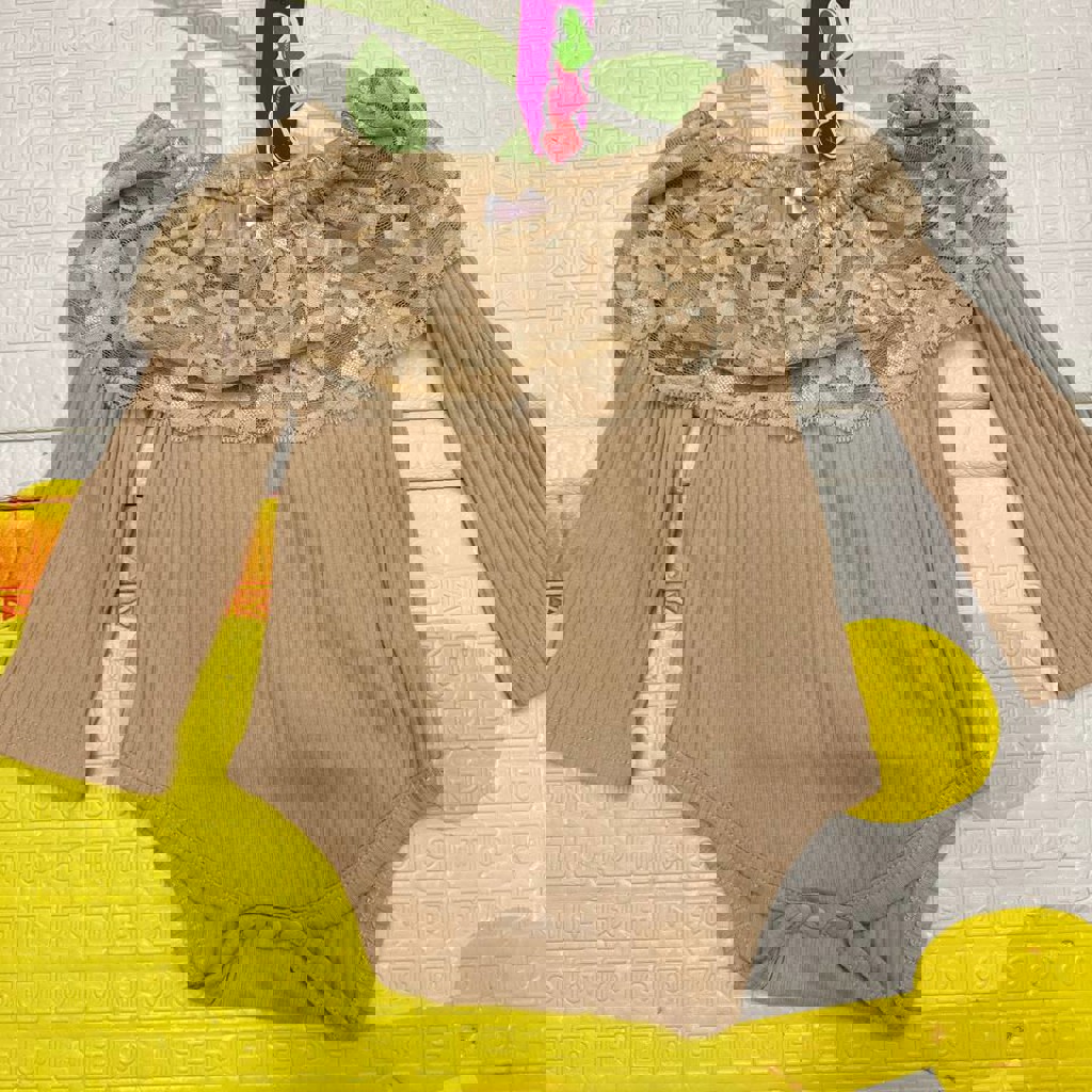 Нарядный боди с длинным рукавом