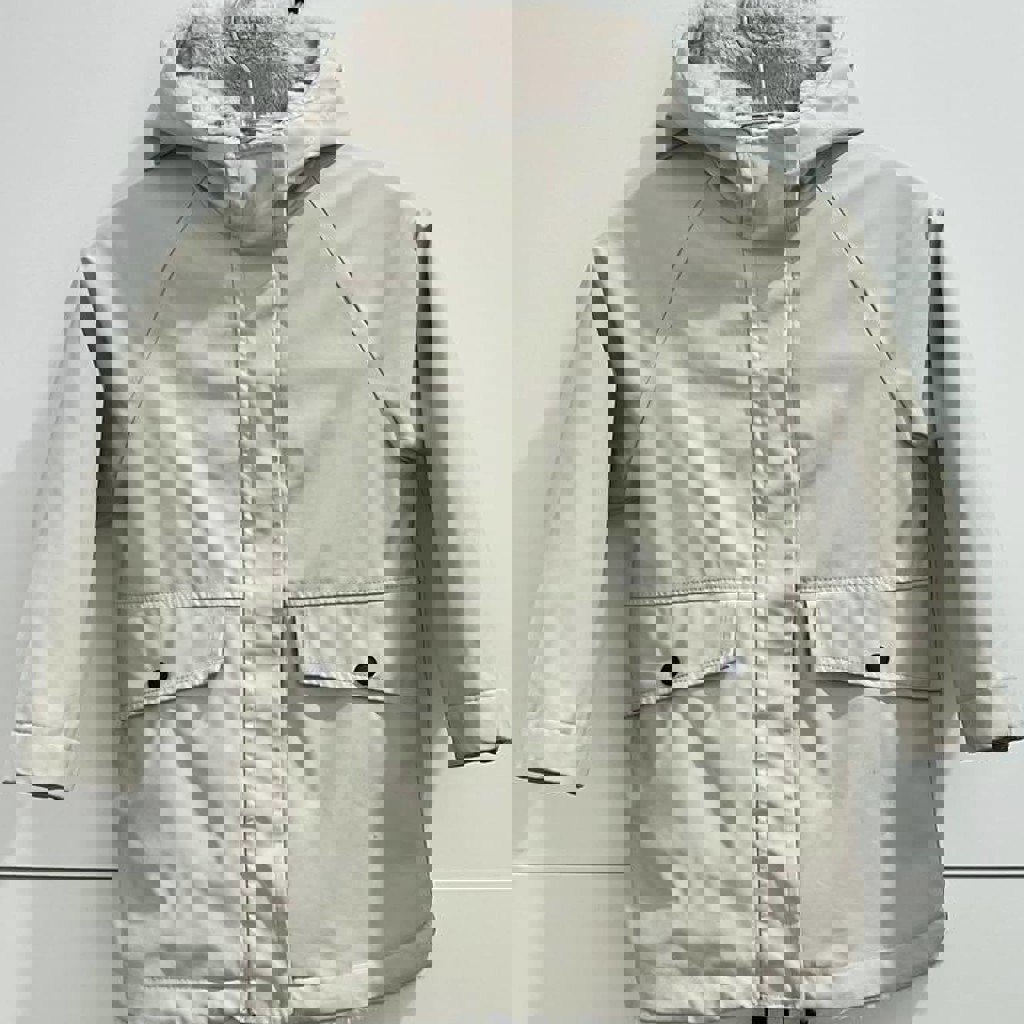 Непромокаемая парка ZARA с мехом