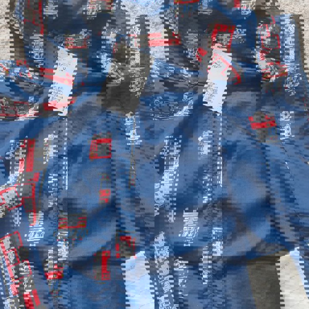 Куртка с пожарными машинками