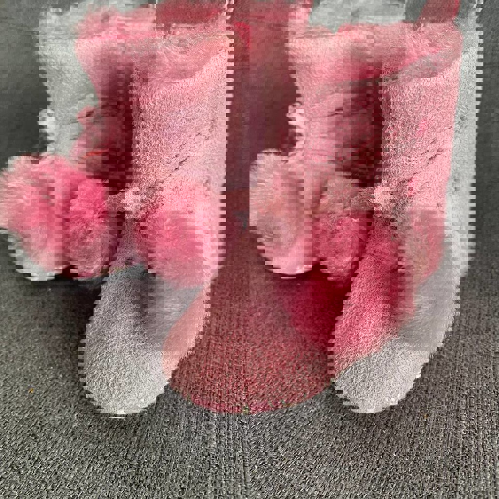 Пинетки розовые с мехом