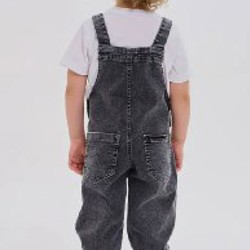 Комбинезон джинсовый серый - фото 3