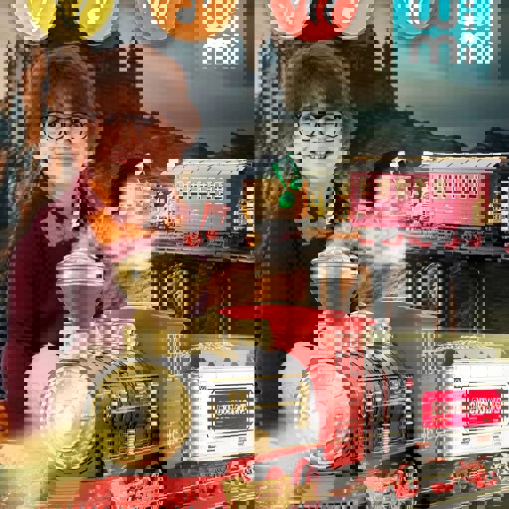 Железная дорога с электропоездом