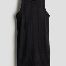 Платье чёрное в рубчик - фото 2