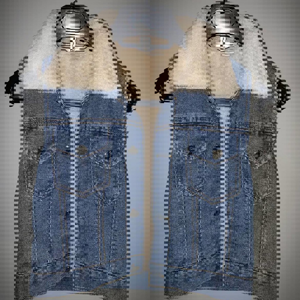 Дублёнка-авиатор с искусственным мехом