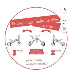 Беговел и трехколесный велосипед Chillafish Bunzi FAD 2 в 1 - фото 3