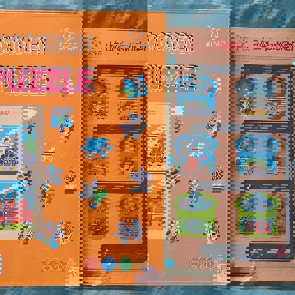 Деревянная доска с пазлом