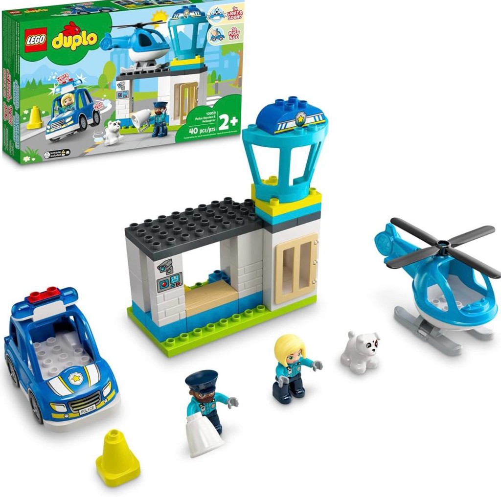 Игровой набор LEGO DUPLO «Спасательный полицейский участок и вертолет»