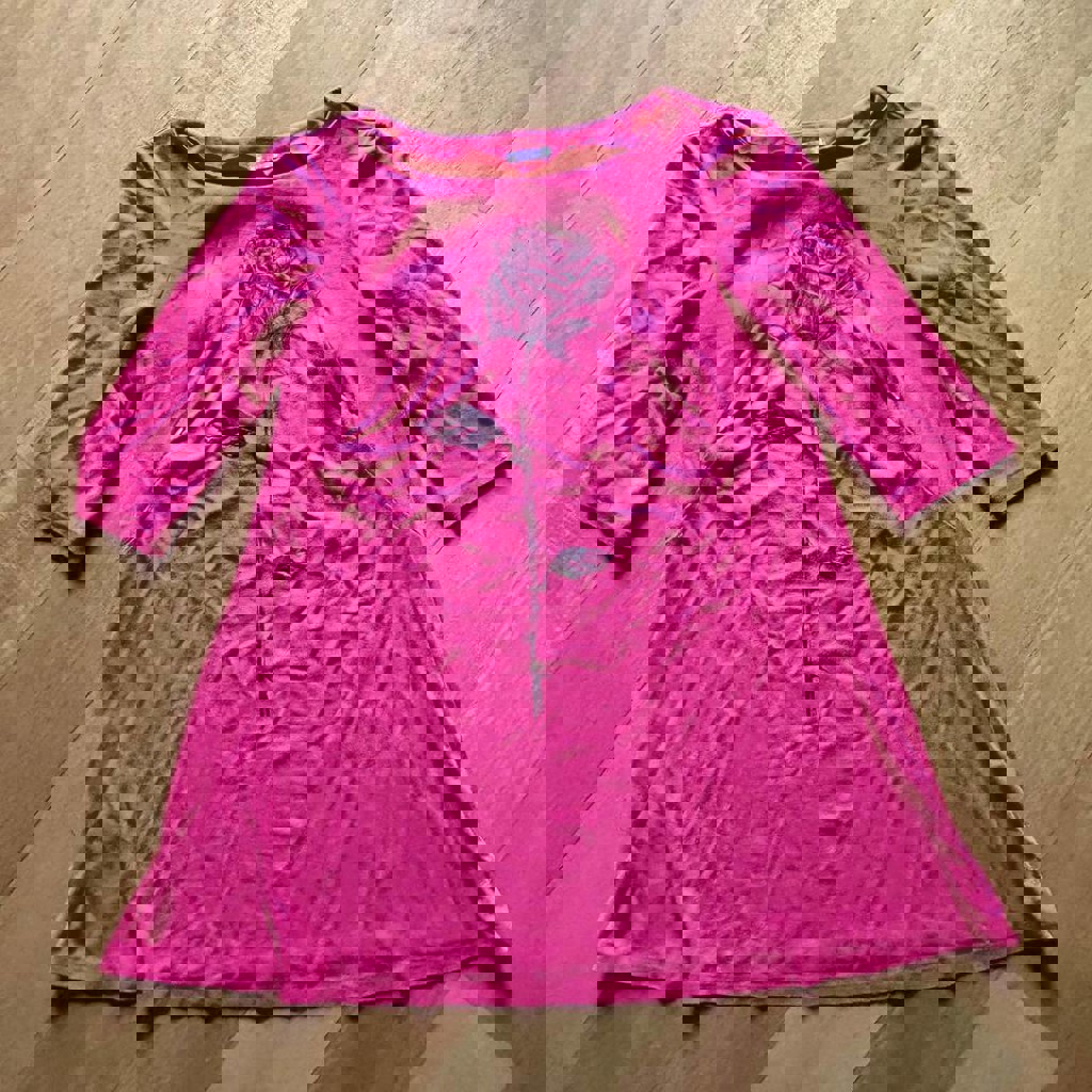 Платье-туника с розой