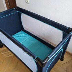 Кроватка детская складная (серо-коричневая) - фото 5