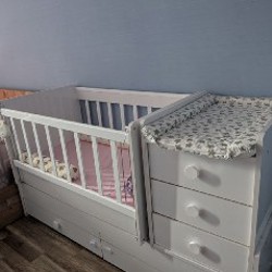 Детская кроватка с матрасом - фото 1