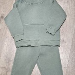 Штаны темно-зеленые без начеса - фото 2