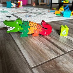 Деревянный пазл-счет «Крокодил» - фото 2