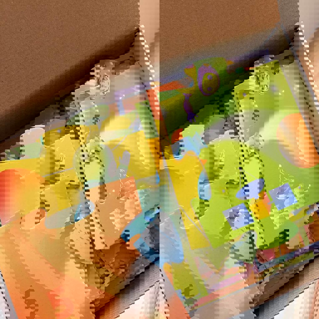 Пазл с планетами и роботами