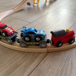 Деревянный набор Hape Race Car Transporter - фото 3