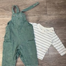 Джинсовый комбинезон H&M с кофтой - фото 4