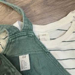 Джинсовый комбинезон H&M с кофтой - фото 5