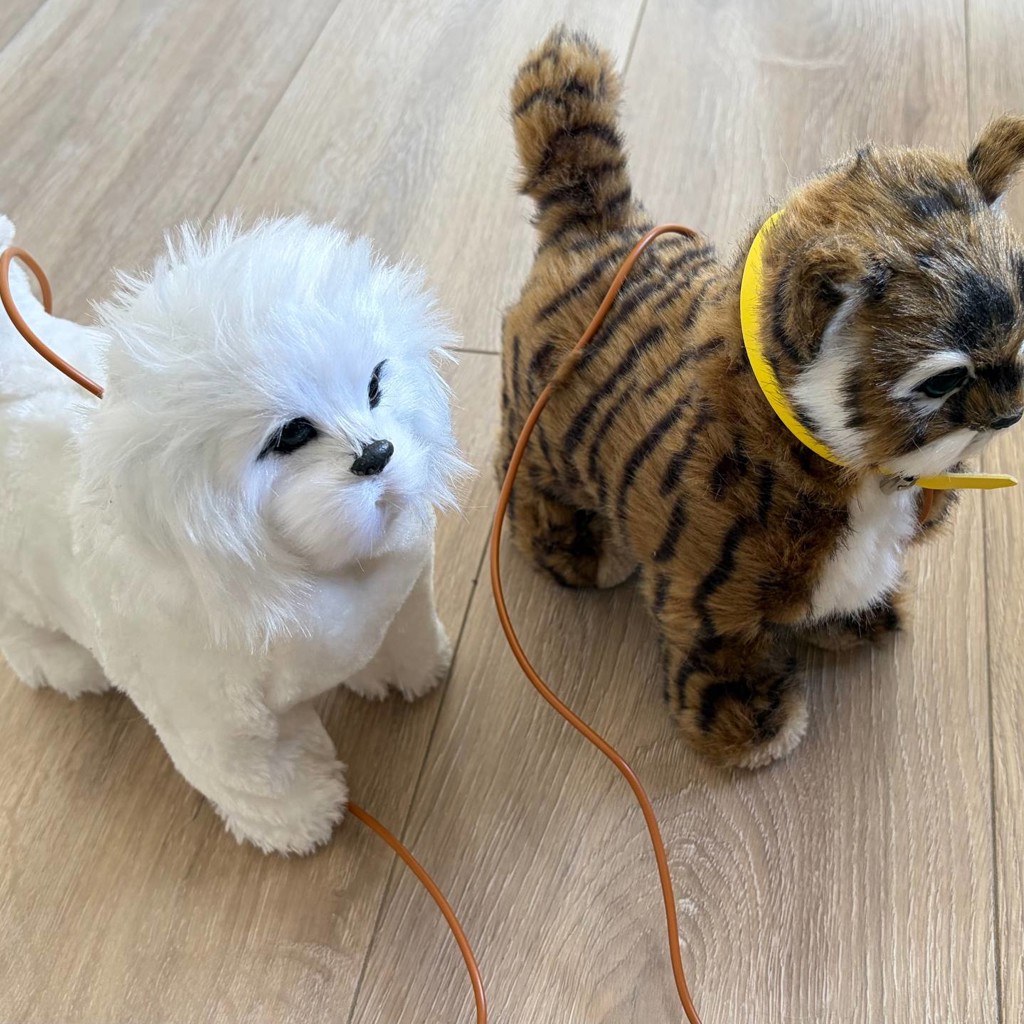 Кошка и собачка на батарейках