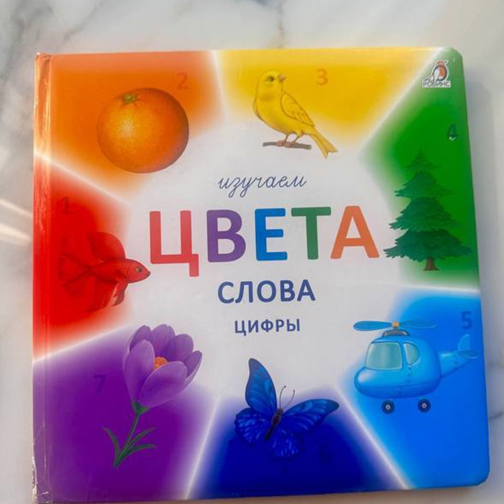 Книга 'Изучаем цвета слова цифры'