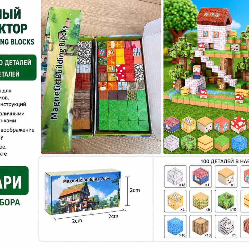 Магнитный конструктор Magnetic Building Blocks