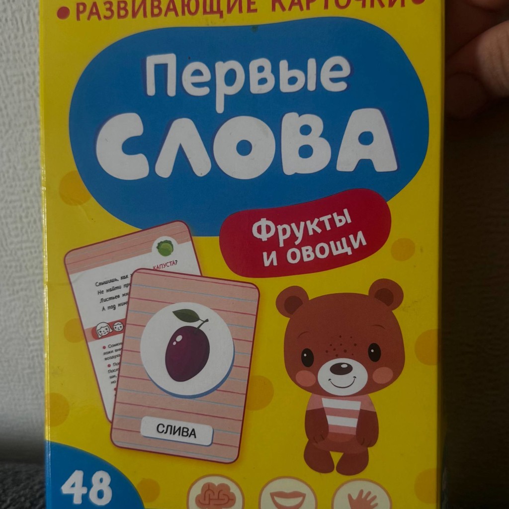 Развивающие карточки первые слова