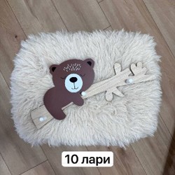 Вешалка деревянная с медвежонком - фото 1