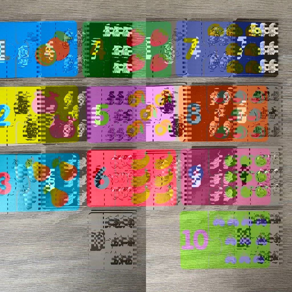 Пазлы из половинок с цифрами