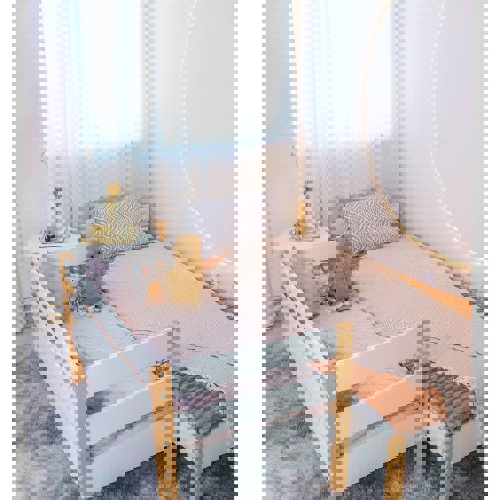 Детская приставная кровать с матрасом