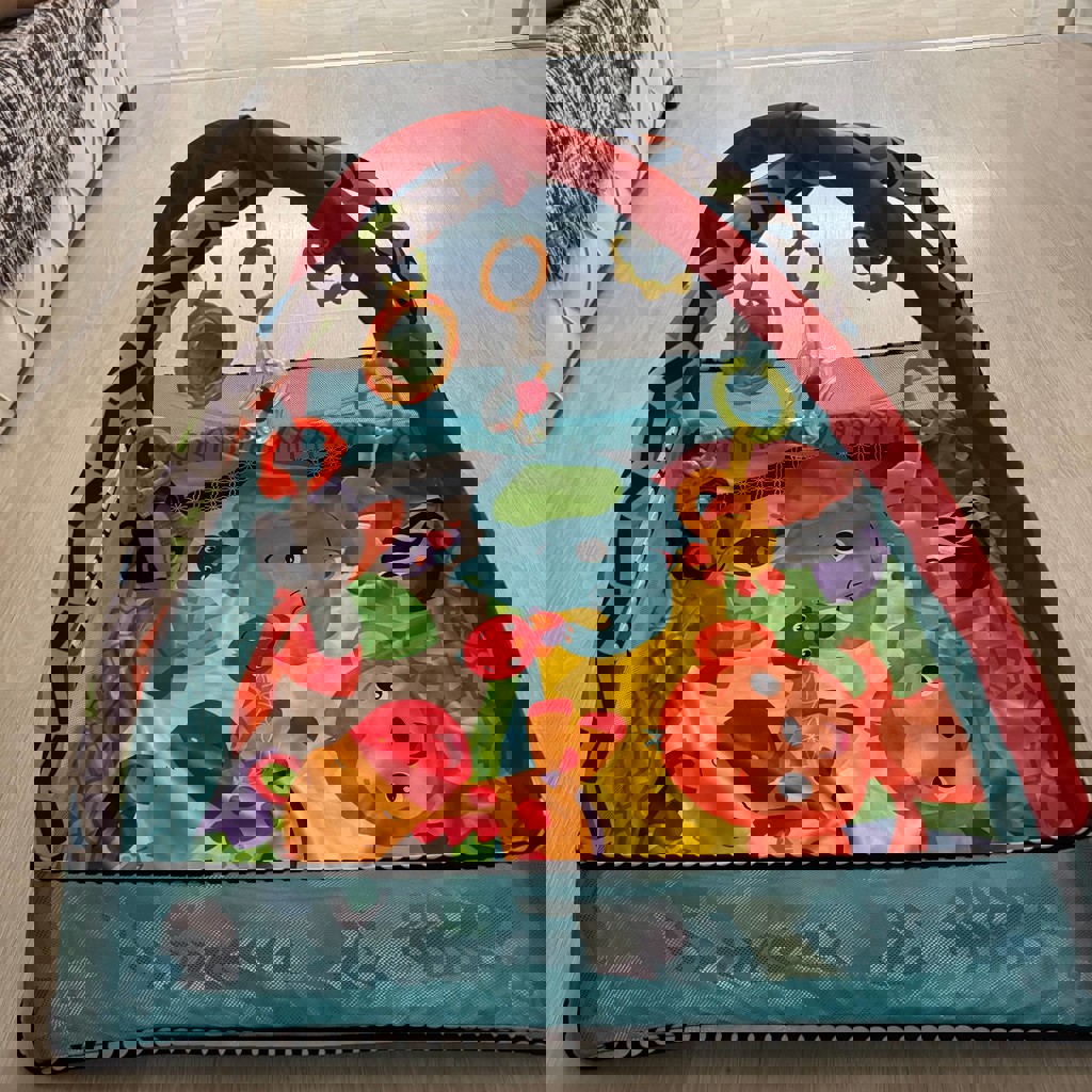 Коврик детский карточки черно-белые