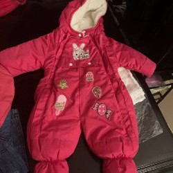 Комбинезон детский розовый на меху - фото 3