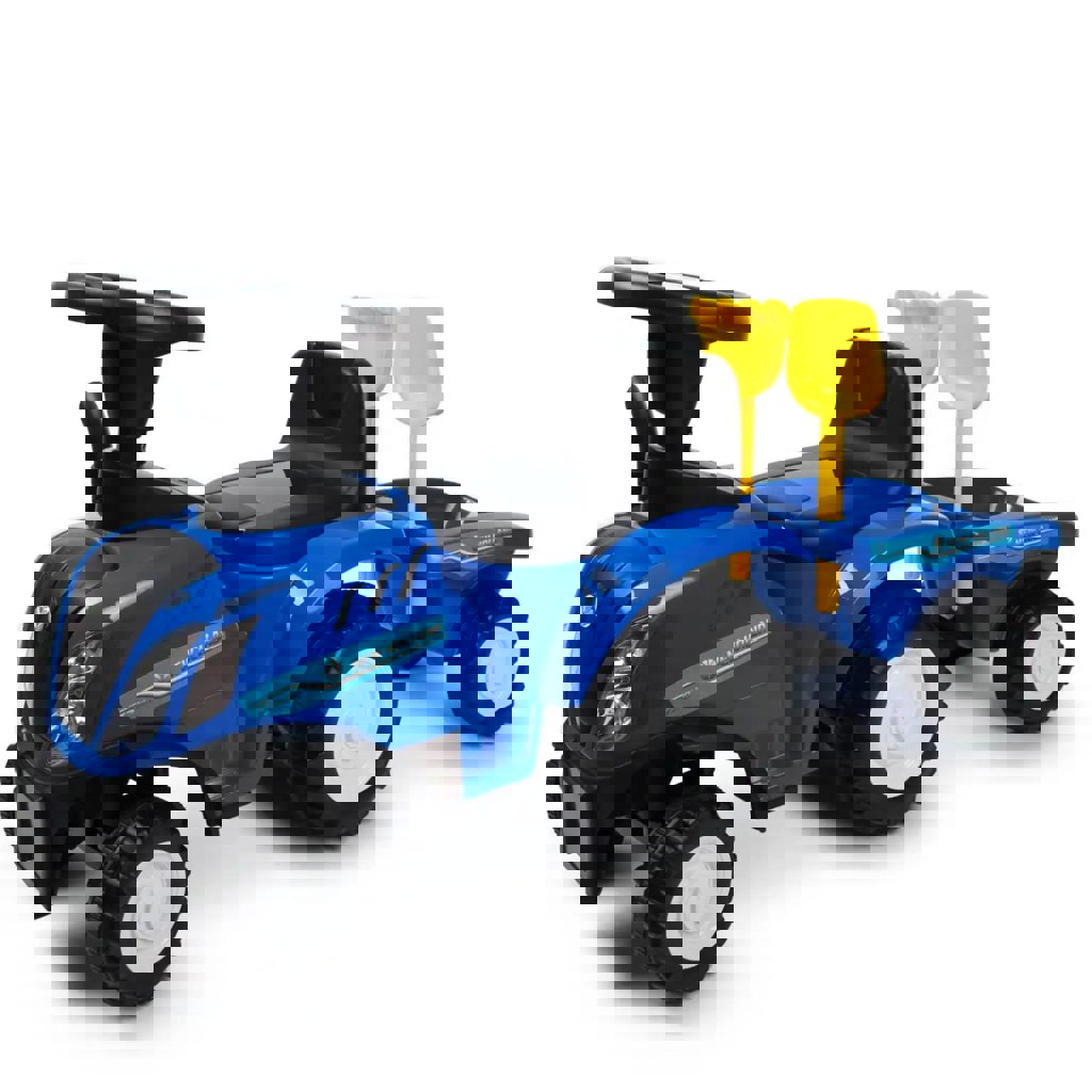 Синий трактор каталка