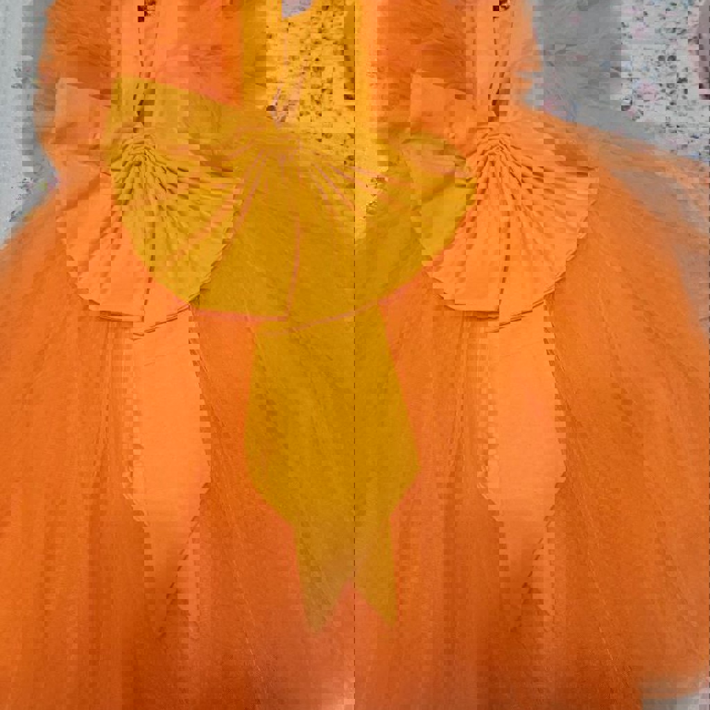 Морковное платье для девочки