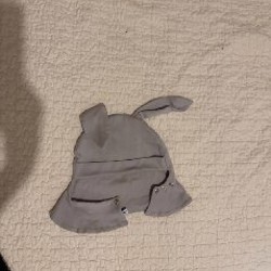 Шапка-шлем весенняя зайчик - фото 1