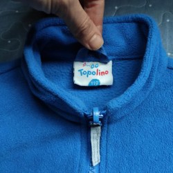 Флиска голубая на молнии - фото 1